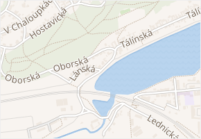 U rybníka v obci Praha - mapa ulice