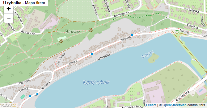 U rybníka - mapa firem
