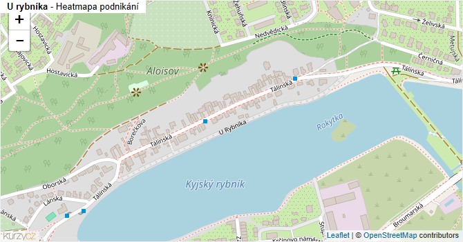 U rybníka - mapa podnikání