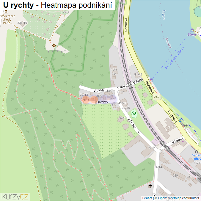 Mapa U rychty - Firmy v ulici.