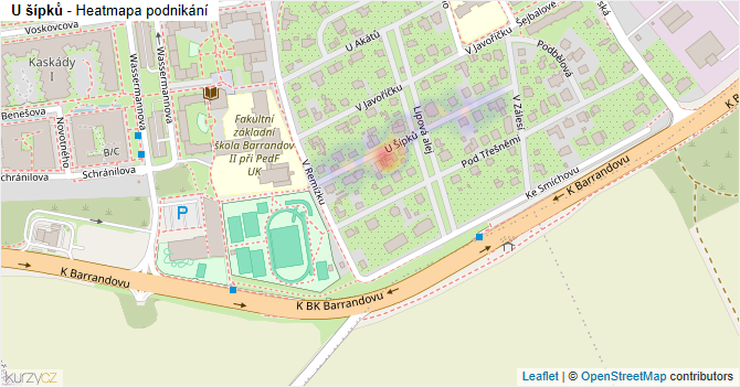 U šípků - mapa podnikání