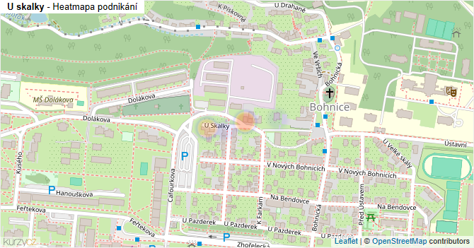 U skalky - mapa podnikání