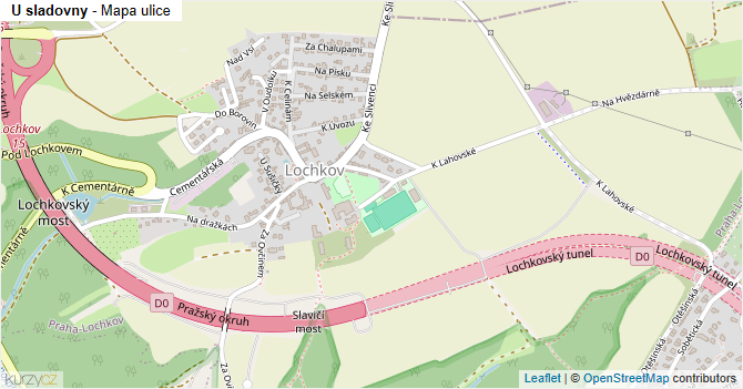 U sladovny - mapa ulice