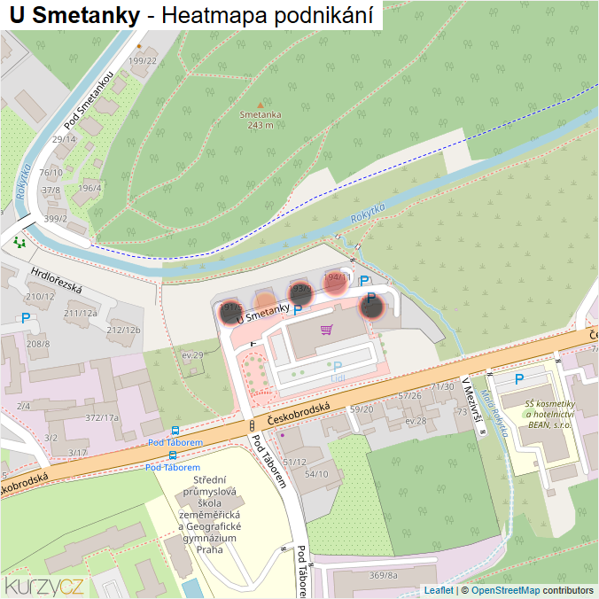 Mapa U Smetanky - Firmy v ulici.