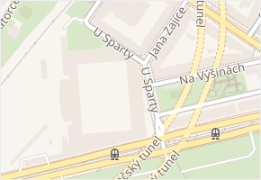 U Sparty v obci Praha 4 - mapa ulice