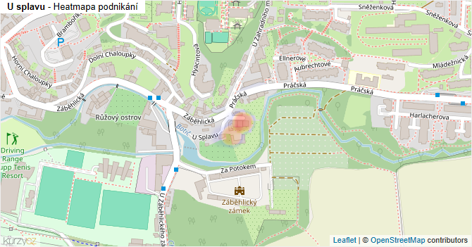 U splavu - mapa podnikání