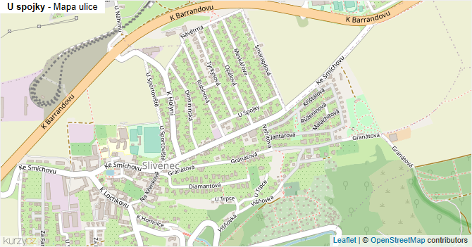 U spojky - mapa ulice