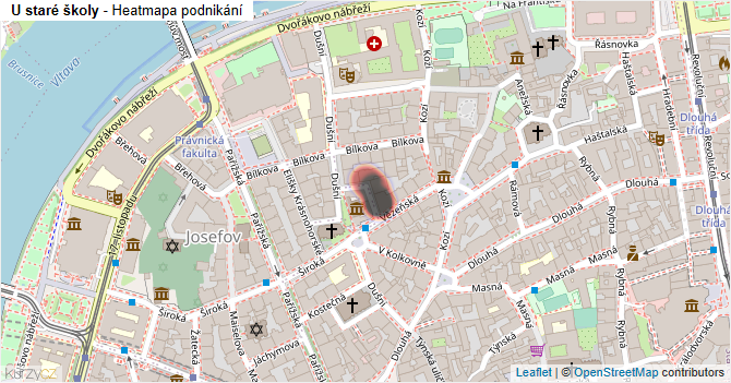 U staré školy - mapa podnikání