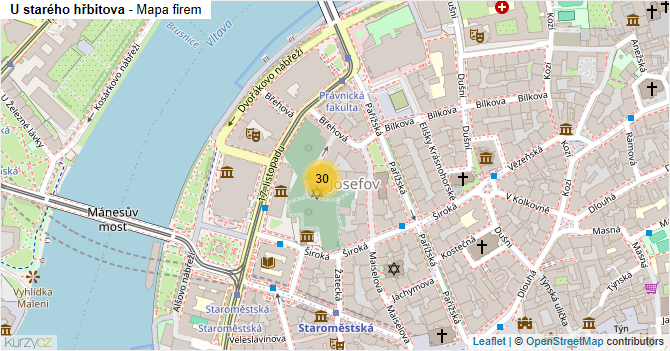 U starého hřbitova - mapa firem