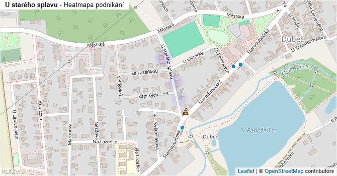 U starého splavu - mapa podnikání