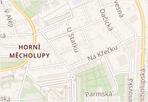 U statku v obci Praha - mapa ulice