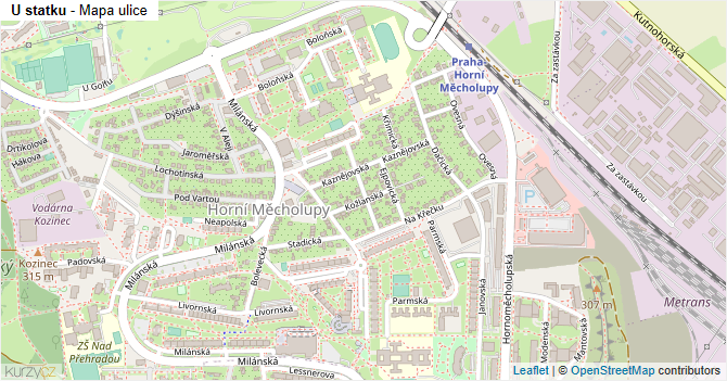 U statku - mapa ulice
