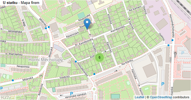 U statku - mapa firem