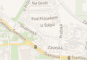 U štěpu v obci Praha 8 - mapa ulice
