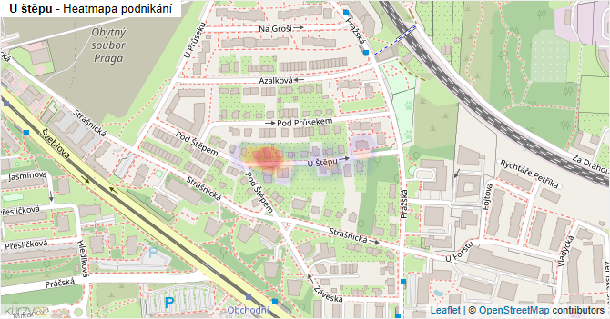 U štěpu - mapa podnikání