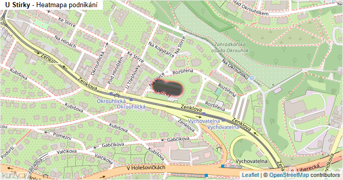U Stírky - mapa podnikání