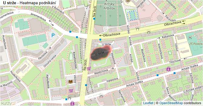 U strže - mapa podnikání