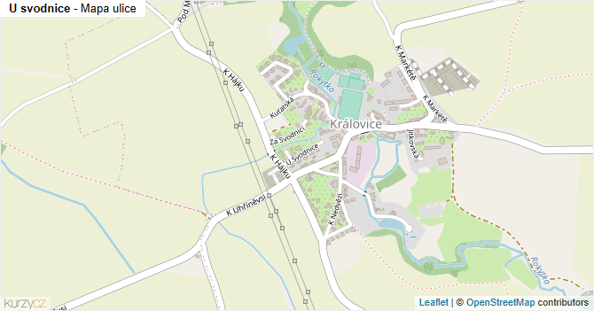 U svodnice - mapa ulice