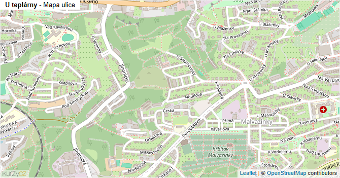 U teplárny - mapa ulice