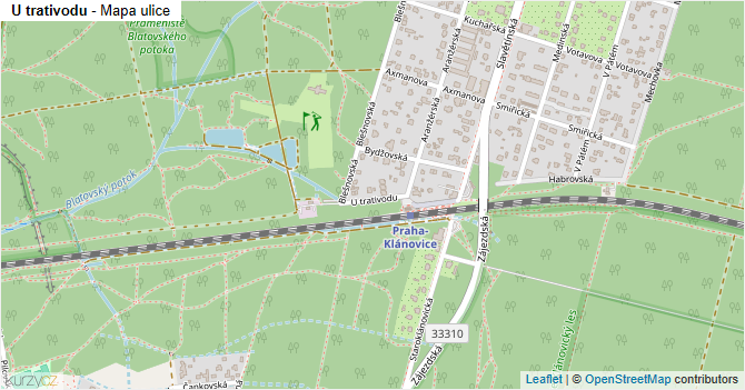 U trativodu - mapa ulice