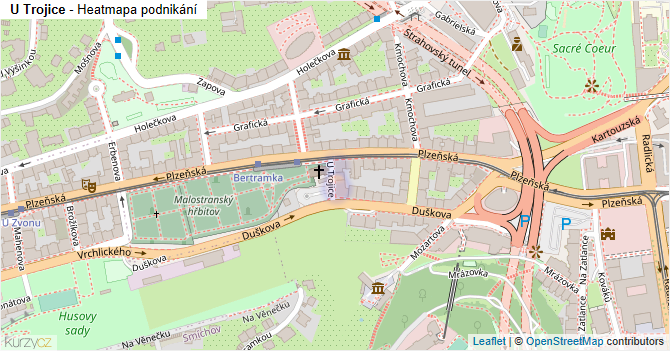 U Trojice - mapa podnikání
