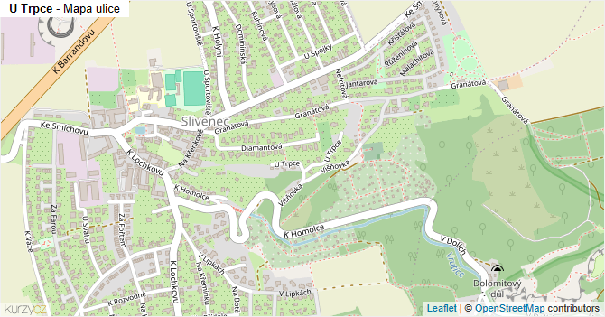 U Trpce - mapa ulice