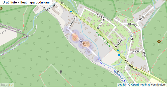 U učiliště - mapa podnikání