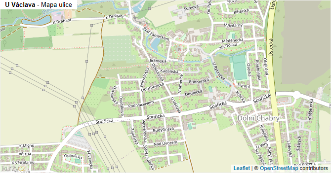U Václava - mapa ulice
