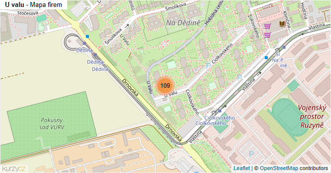 U valu - mapa firem