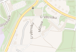 U Větrníku v obci Praha 10 - mapa ulice