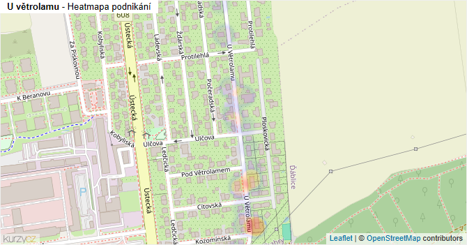 U větrolamu - mapa podnikání