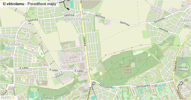 U větrolamu - záplavové mapy stoleté vody