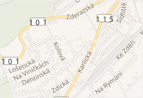 U Viniček v obci Praha - mapa ulice