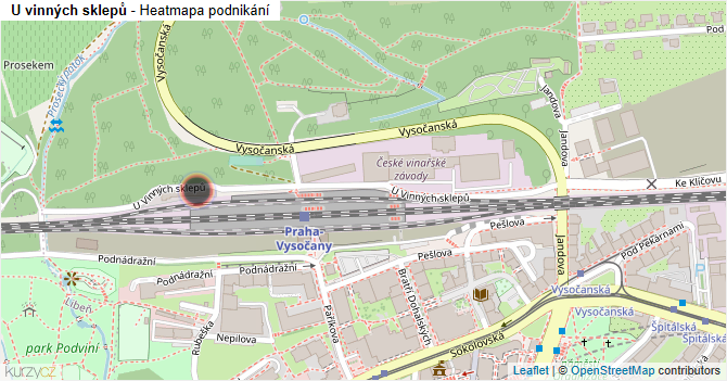 U vinných sklepů - mapa podnikání