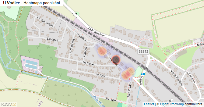U Vodice - mapa podnikání