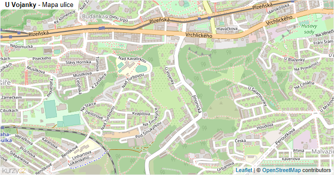 U Vojanky - mapa ulice