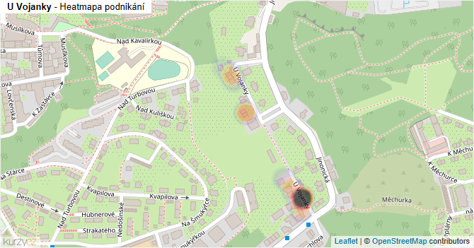U Vojanky - mapa podnikání