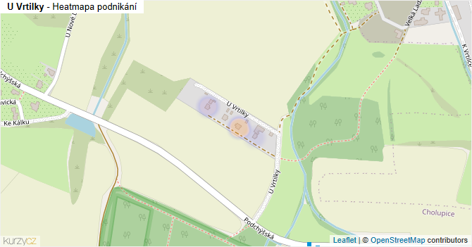 U Vrtilky - mapa podnikání
