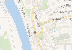 U zastávky v obci Praha - mapa ulice