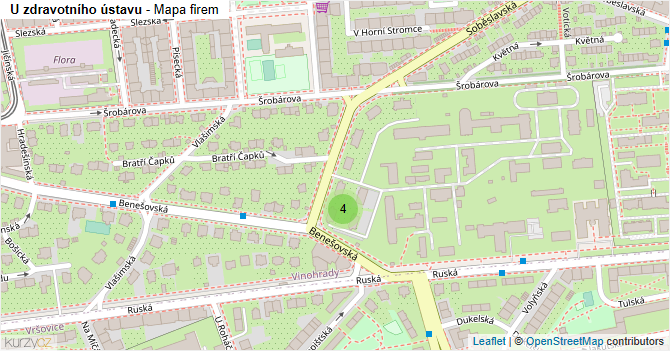 U zdravotního ústavu - mapa firem
