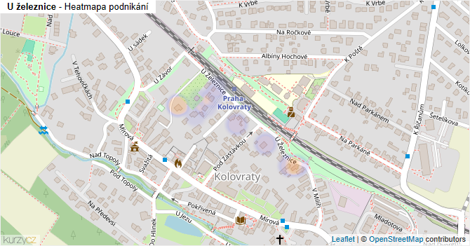U železnice - mapa podnikání