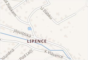 U žlábku v obci Praha - mapa ulice