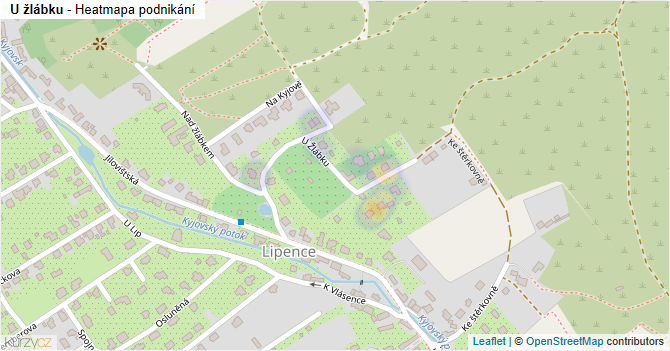 U žlábku - mapa podnikání