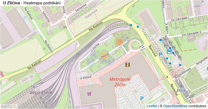 U Zličína - mapa podnikání