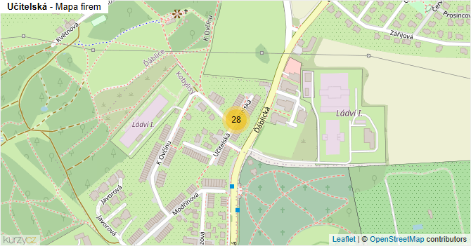 Učitelská - mapa firem