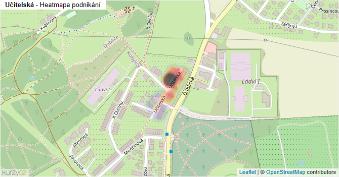 Učitelská - mapa podnikání