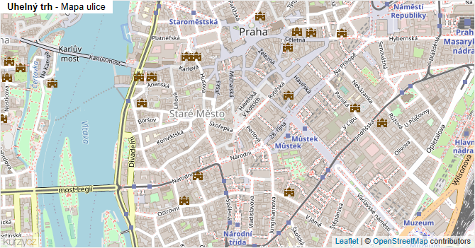 Uhelný trh - mapa ulice