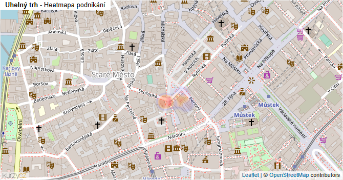 Uhelný trh - mapa podnikání