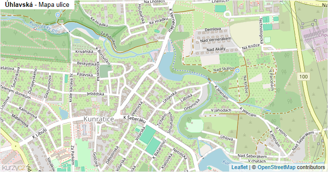 Úhlavská - mapa ulice
