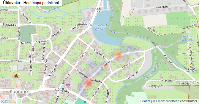 Úhlavská - mapa podnikání